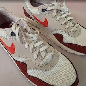 Big Kids' Nike Air Max 1 Casual Shoes Color : Sail / Vintage Coral Size : 7Y
